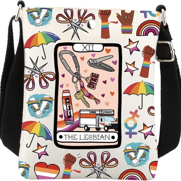 Multi-Functional Lesbian Crossbody Bag – LGBT Pride and Tarot Lover Essential - Picture 1 of 7